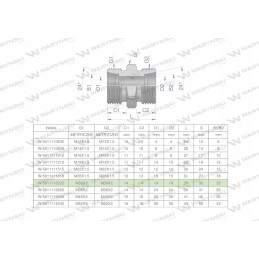 Metrinė hidraulinė jungtis bb m30x2 22l xg 5