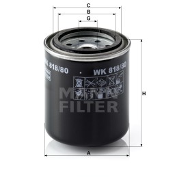 Mann filtras wk 818 80 kuro filtras
