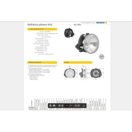 H4 tipo priekinis žibintas su elektrokorektoriumi mul