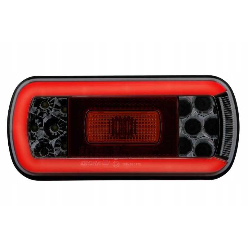 Stačiakampis kombinuotas galinis žibintas, 6 funkcijų LED