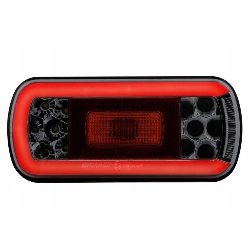 Stačiakampis kombinuotas galinis žibintas, 6 funkcijų LED