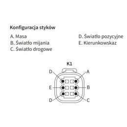 H4 tipo priekinis žibintas su dt04 6p pl jungtimi