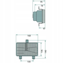 Priekinių žibintų įdėklas h4 massey fergusson 4200 4300