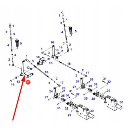 H117961730010 vožtuvo valdymo svirtis