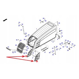 H117501020130 variklio dangčio šoninis dangtis