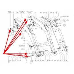 3453870 priekinio krautuvo kaištis 40 x 134
