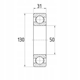 77806410 Lenkiškas rutulinis guolis 6410