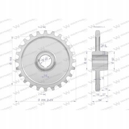 Grandininis ratas z24 1 fi40 Warynski barstytuvas