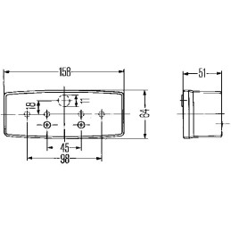 JD Fendt Deutz galinis žibintas dešinėje