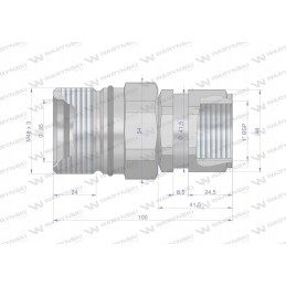 Hidraulinė greitoji jungtis, užsukamas G1 lizdas