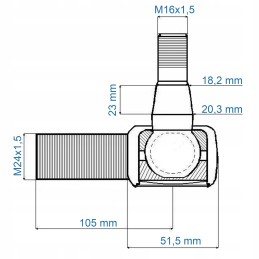 Strypo galas renault 7700658833 m24x1 5 dešin