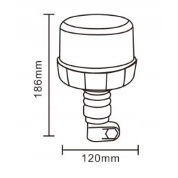 Blykstės lempa 8led 13w flex 12 24v alr0039 gaidys