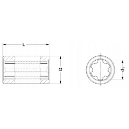 Profiliuota rankovė 1 3 4 su 20 l 100mm
