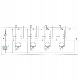 Hidraulinis skirstytuvas 4 sek elektrinis 24v dc
