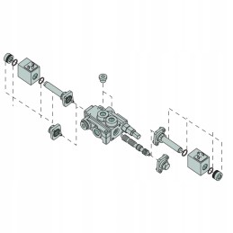 Hidraulinis skirstytuvas 4 sek elektrinis 24v dc