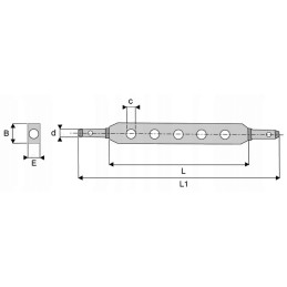 Grąžulas, ilgis 660mm, 9 skylės, tvirtas