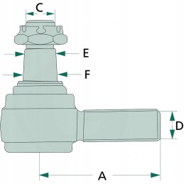 Skersinės vairo trauklės rutulinis šarnyras 38718016
