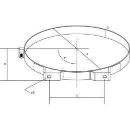 Tvirtinimo juosta, skersmuo 182mm, atstumas tarp