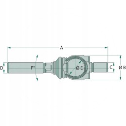 Tiesi ašinė jungtis 210 mm 38704123