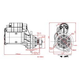 Zetor Forterra Proxima starteris, sustiprintas, 2 8 kW