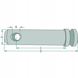 Centrinės jungties kaištis 22mm dl 149mm