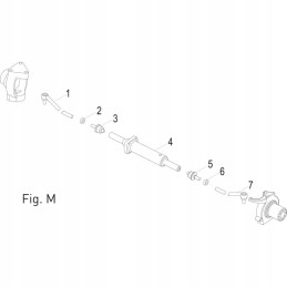 Kairė rutulinė jungtis m24x1 5r m20x1 5 245mm 1337436