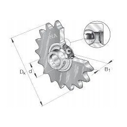 Grandinės įtempiklio ratas 1 2 z16 skylė 15