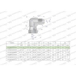 Hidraulinis alkūninis colis AB 7 16 UNF Warynski