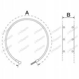 Kairė stabdžių juosta l 585mm 6005003693