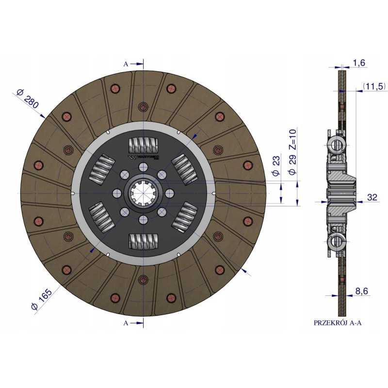 Sankabos disko korpusas warynski 3058405r93w