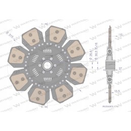Keraminis sankabos diskas Renault Warynski 7700