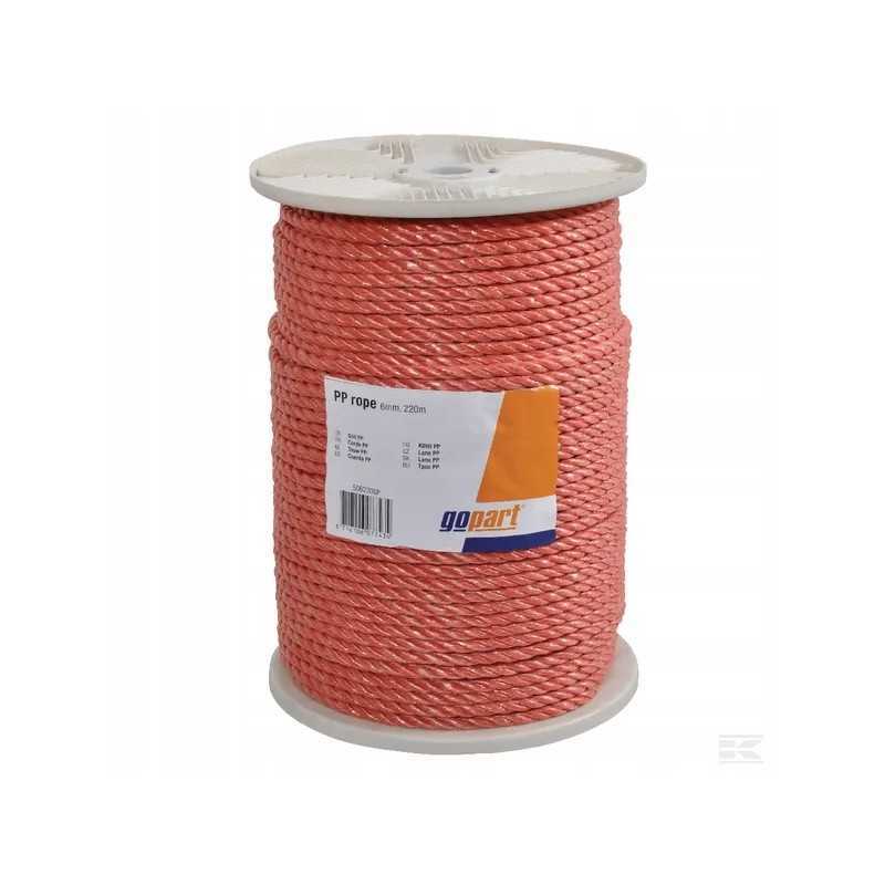 Gopart oranžinė polipropileno virvė 6mm 220m