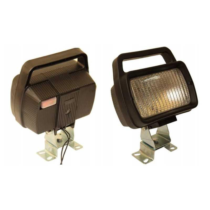 Stačiakampė darbo lempa h3 180x170mm su rankena