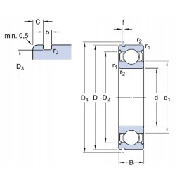Rutulinis guolis paprastai 40x80x18 mm skf