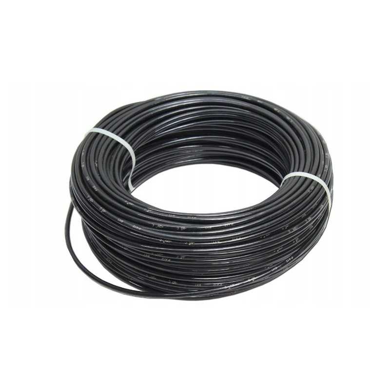 Pneumatinė žarna, poliuretanas, 6 x 4 mm, juoda, 1 metras