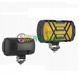 Geltonas rūko žibintas su grotelėmis ir lempute