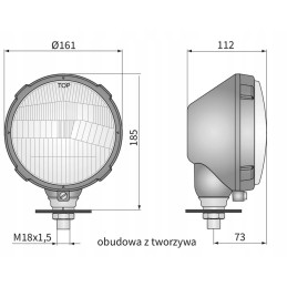 Zetor Ursus priekinių žibintų lempa, priekinė kairė