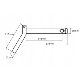 Smeigtukas su rankena 25 x 340 mm