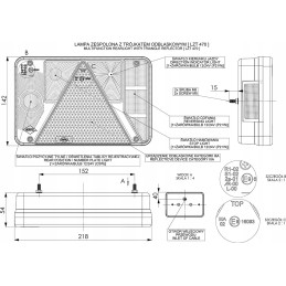 Agro priekabos priekabos galinis žibintas 12 24v AC