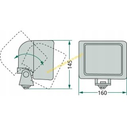 Darbinis šviestuvas su H3 lempute 12v 55w granitas