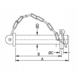 Jungties kaiščio kaištis su apsauga 25x98 mm
