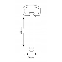 Kaištis su grandine ir kaiščiu 30x157mm 52077 9