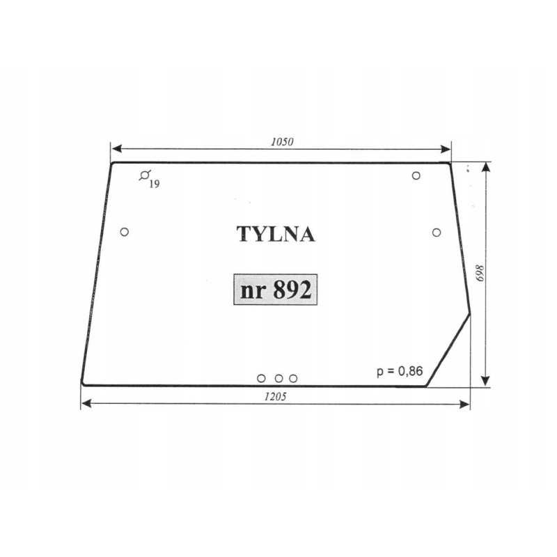 Galinis langas deutz fahr dx 892 04352383 04352384