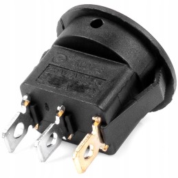 Apvalus jungiklis su geltonu foniniu apšvietimu