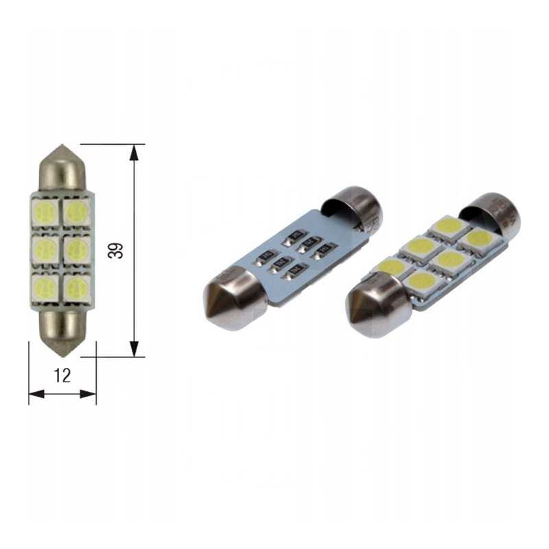 LED lemputė bosma 12v 6xsmd 5050 sv8 5 c10w c5w
