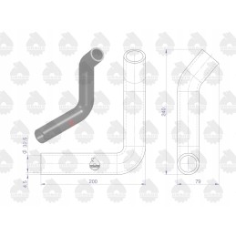 Siurbimo vamzdis, guminė žarna 951306 c 360 zetor ru