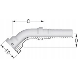 4sh dn25 antgalis, flanšo skersmuo 54 0 mm 45
