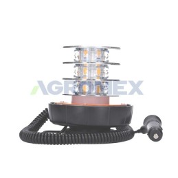 Gaidžio įspėjamoji lemputė su magnetu 18 LED 12 24v