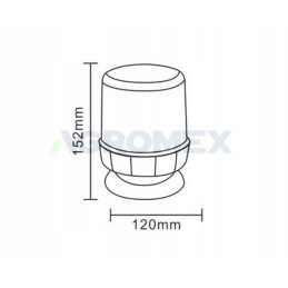 Gaidžio įspėjamoji lemputė su magnetu 18 LED 12 24v
