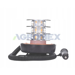 Gaidžio įspėjamoji lemputė su magnetu 18 LED 12 24v